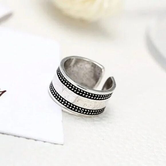 ⭐️ Retro 925 Sterling Silver Band Ring - Picture 5 of 11